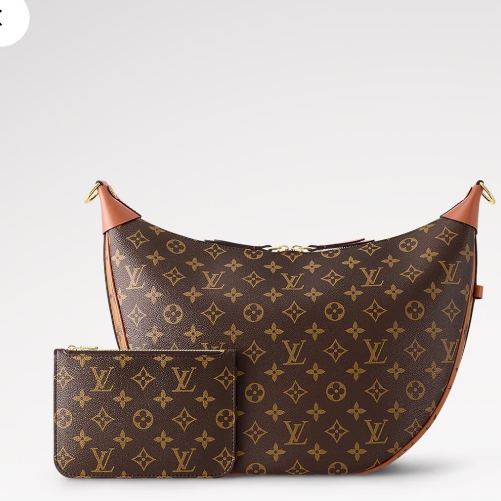 Louis Vuitton Brown Monogram Hobo Bag with Gold Chain - Picture 3 of 3